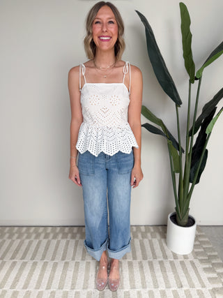 The Meadow Eyelet Top