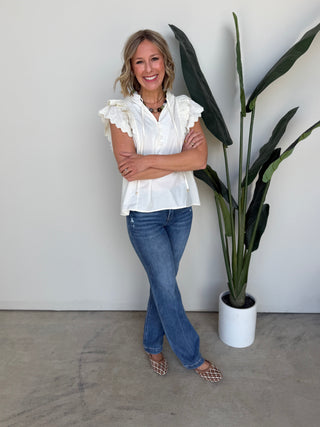 The Rainier Ruffle Top (Cream)