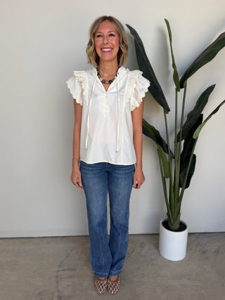 The Rainier Ruffle Top (Cream)