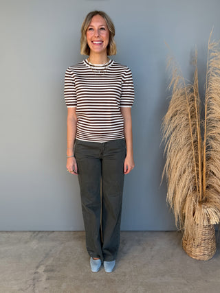 The Mitchell Striped Top (Cream)