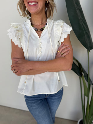 The Rainier Ruffle Top (Cream)
