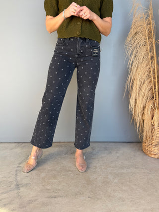 The Marci Polka Dot High Rise Denim