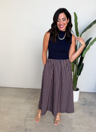 The Bordeaux Dress (Navy)