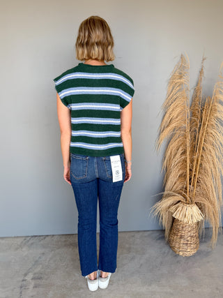 The Chloe Button Sweater (Forest)