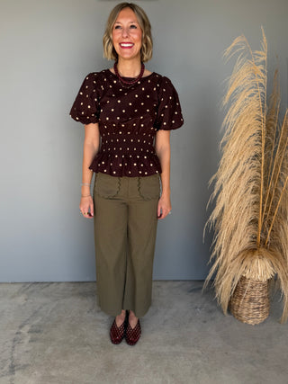 The Della Polkadot Top