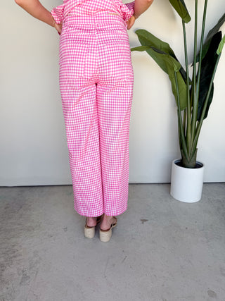 The Destin Gingham Pants (Pink)