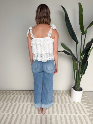 The Boone Eyelet Top