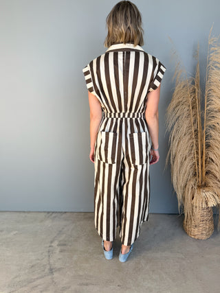The Devonne Striped Jumpsuit