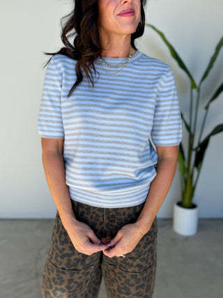 The Mitchell Striped Top (Sky)