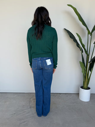 The Elara Knit Top (Forest)