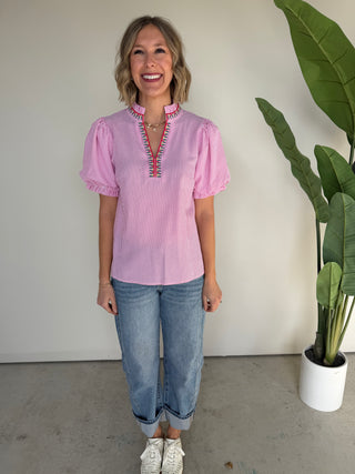The Josephine Embroidered Top