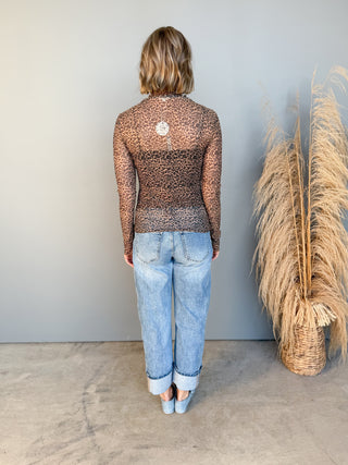 The Pacey Leopard Sheer Top