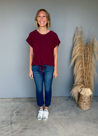 The Gabels Linen Top (Merlot)