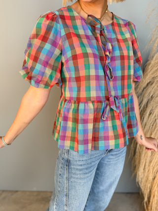 The Dustin Plaid Top