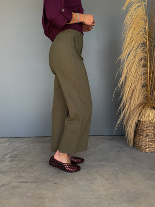 The Memphis Scalloped Denim (Olive)