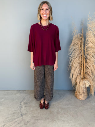 The Opaline Knit Tunic (Plum)