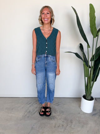 The Loren Knit Top (Teal)