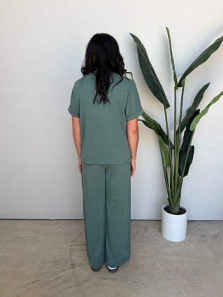 The Hudson Ribbed Pants (Sage)