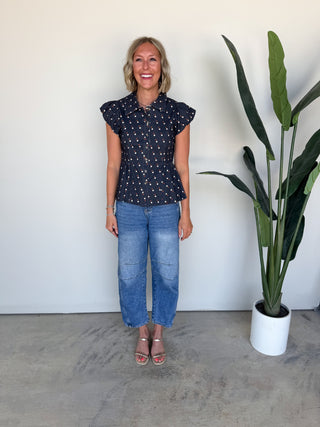 The Neesa Polka Dot Top