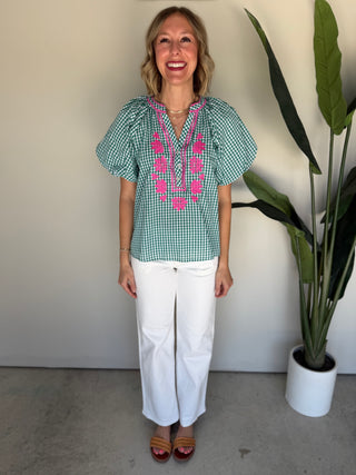 The Dahlia Gingham Top