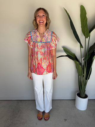The Baldoni Scalloped Top