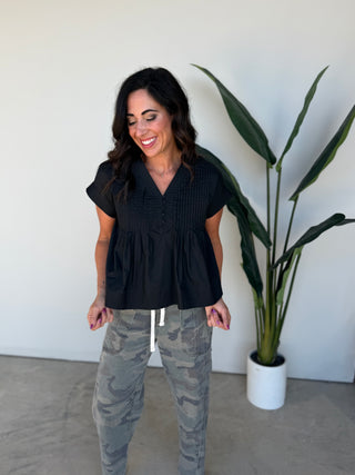 The Petra Pleated Top
