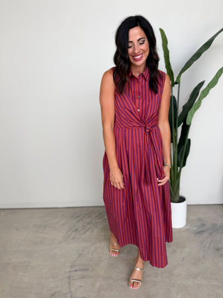 The Vera Tie Dress (Plum)