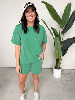 The Sutton Ribbed Set (Kelly)