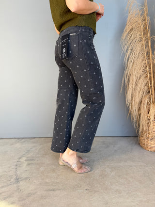 The Marci Polka Dot High Rise Denim