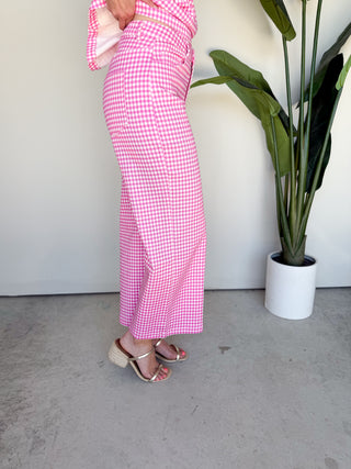 The Destin Gingham Pants (Pink)