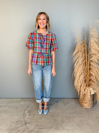The Dustin Plaid Top