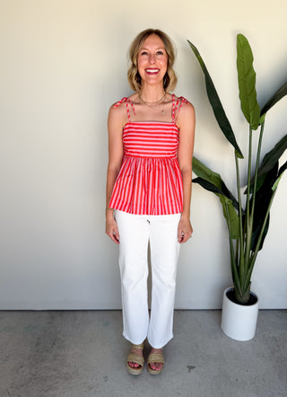 The Merida Striped Top (Pink)