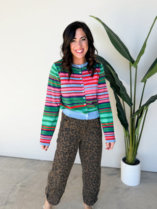 The Kalina Button Sweater (Green)