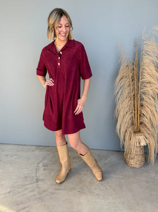 The Gemma Dress (Wine)