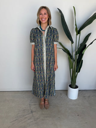 The Violette Button Dress
