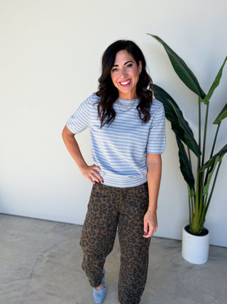The Mitchell Striped Top (Sky)
