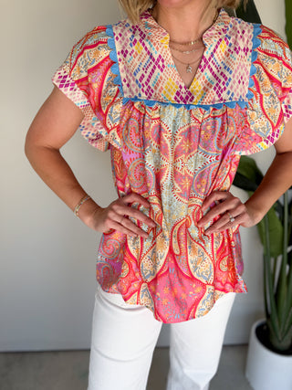 The Baldoni Scalloped Top