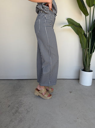 The Destin Gingham Pants (Navy)