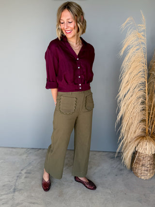 The Aspen Button Top