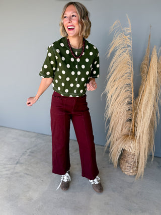 The Loretta Polkadot Top