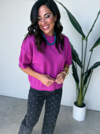 The Keely Sweater (Magenta)