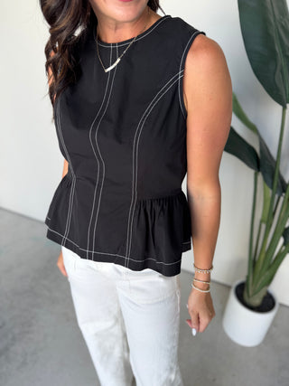 The Rune Stitch Top (Black)