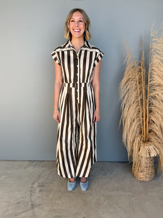 The Devonne Striped Jumpsuit