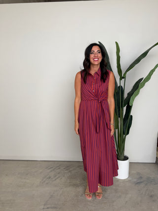 The Vera Tie Dress (Plum)