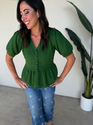 The Lennox Scalloped Sweater