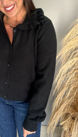 The Downey Sweater Top (Black)