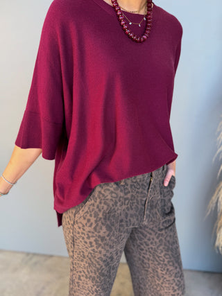 The Opaline Knit Tunic (Plum)