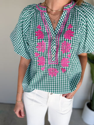 The Dahlia Gingham Top