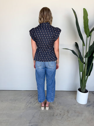 The Neesa Polka Dot Top