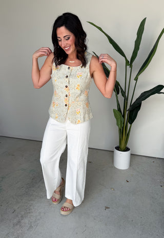 The Melody Button Top